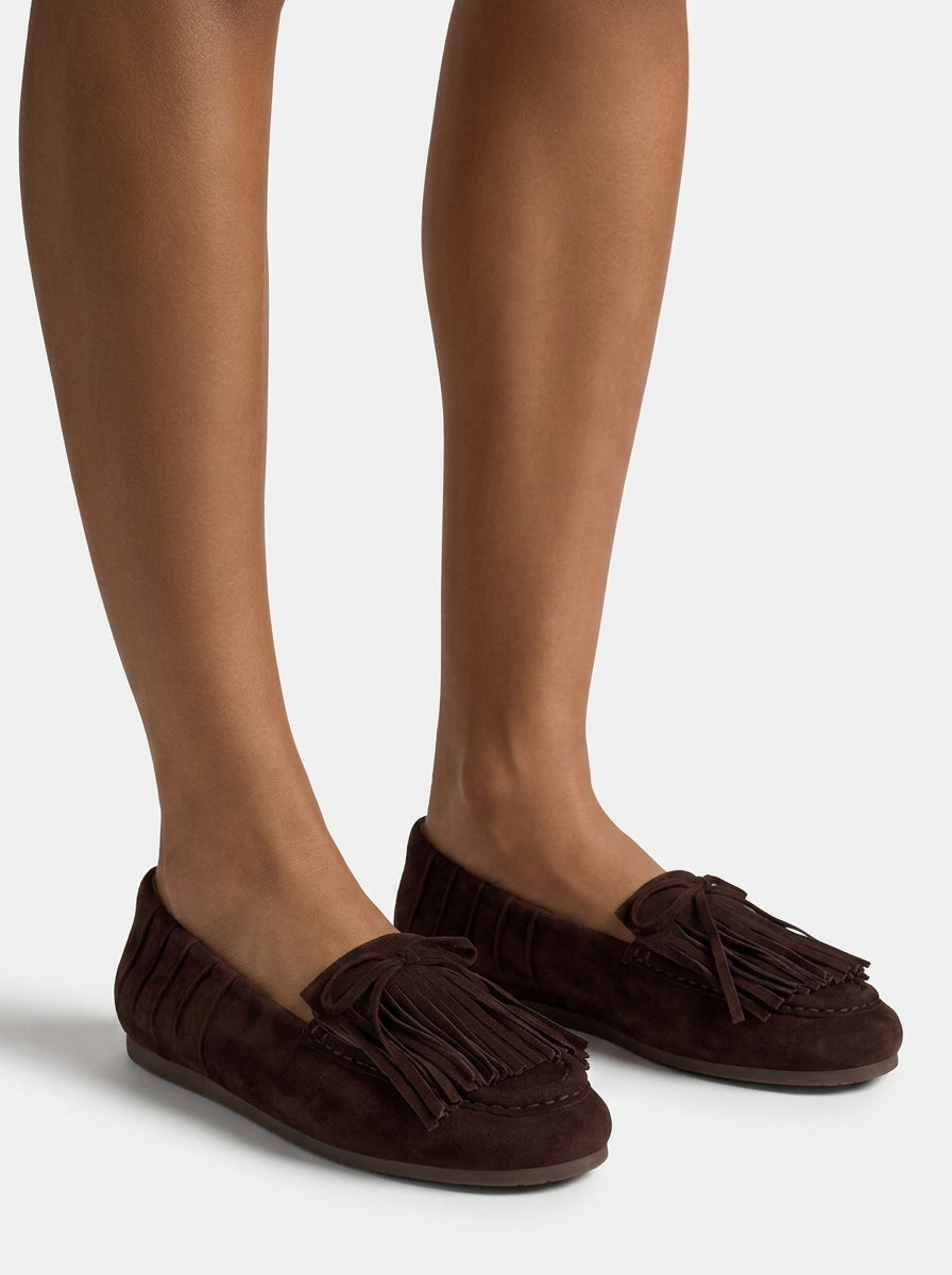 MOCASÍN DE ANTE CON FLECOS