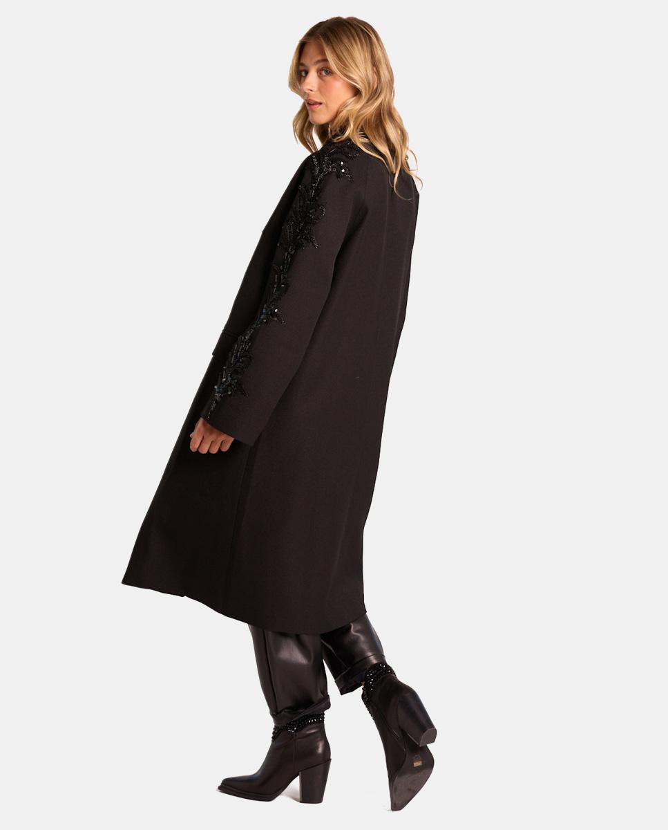 LONG COAT WITH RHINESTONES