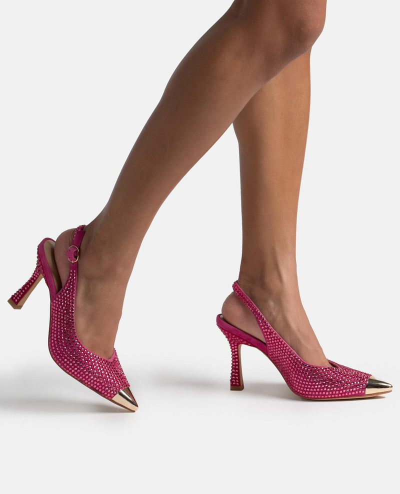 ZAPATO TACÓN PUNTERA METALIZADA