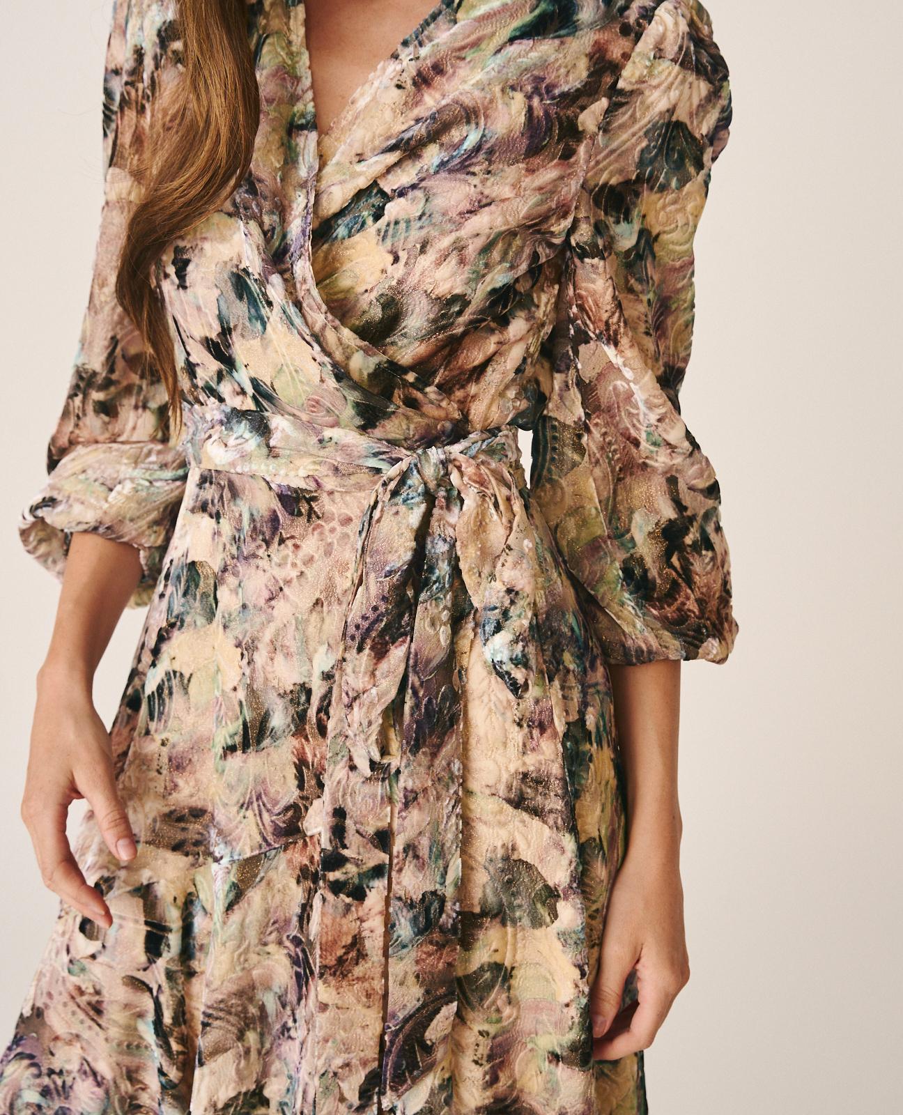 VESTIDO MIDI SEDA ESTAMPADO