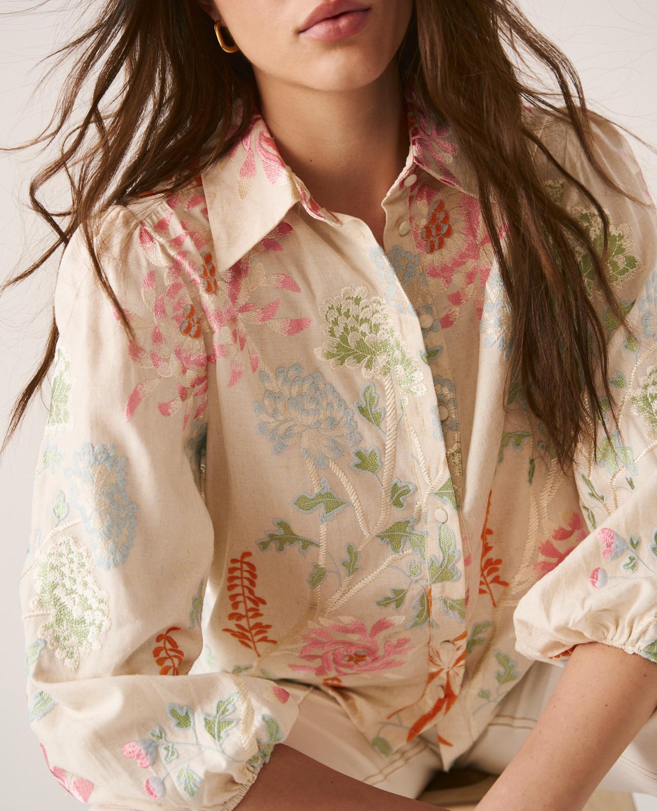 SHIRT EMBROIDERED FLOWERS