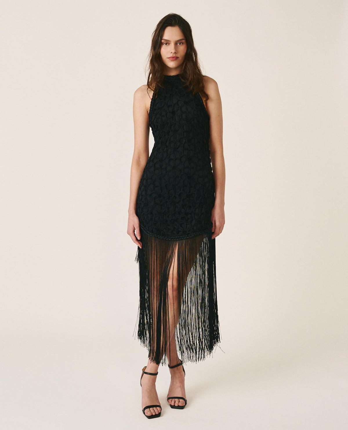 VESTIDO MIDI FLECOS