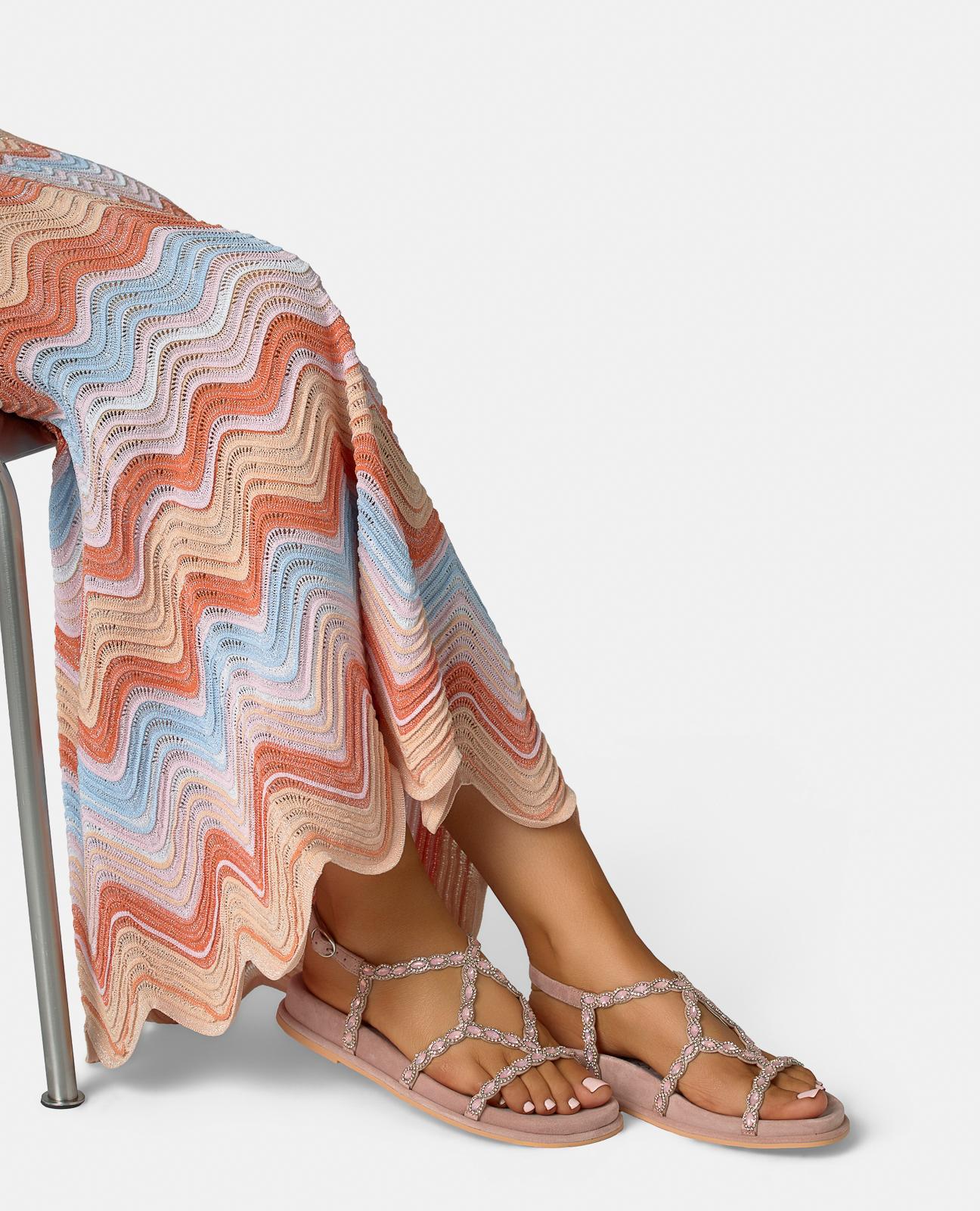 SANDALIA PLANA TIRAS BRILLO