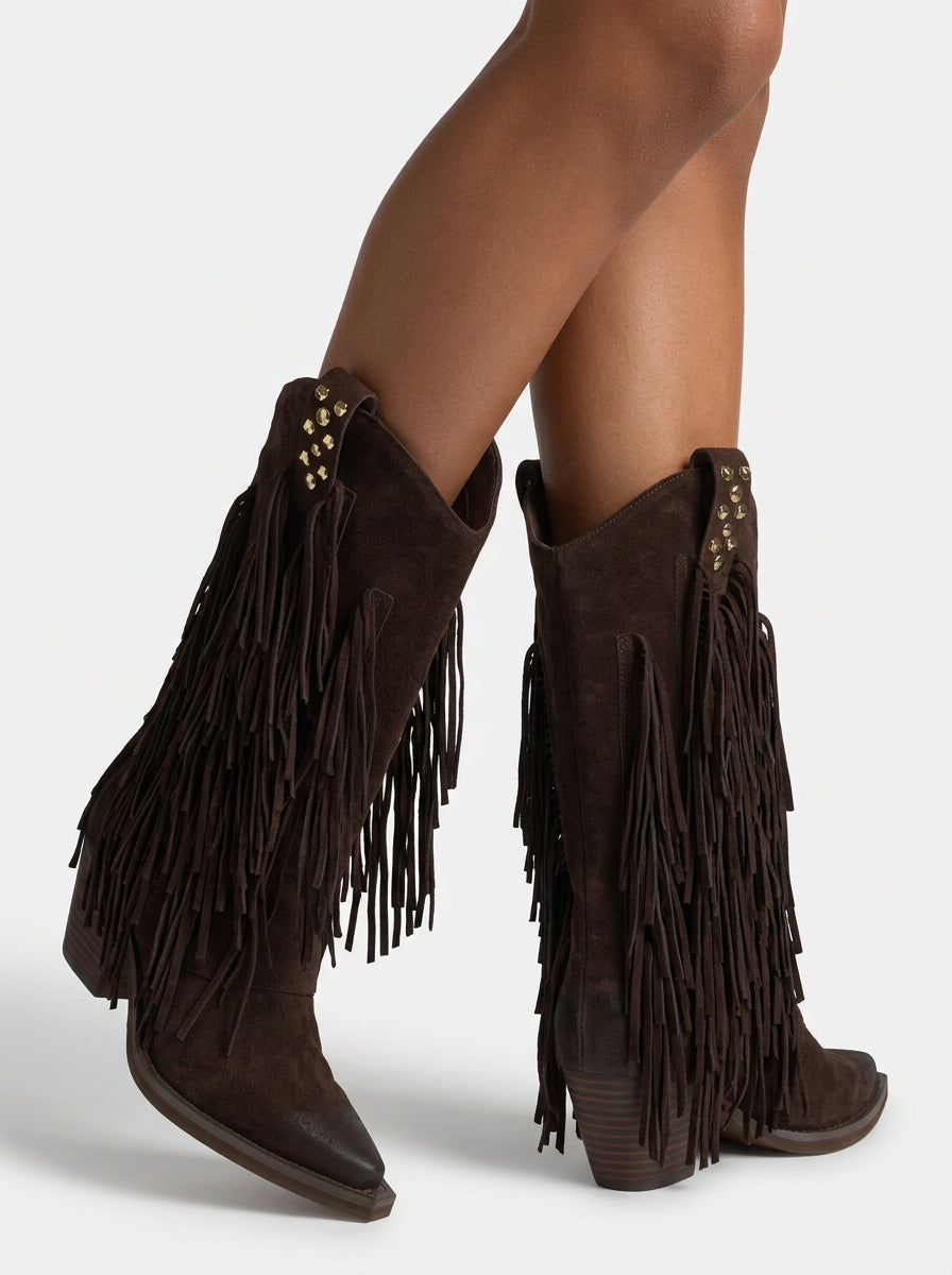 BOTA COWBOY DE ANTE CON FLECOS