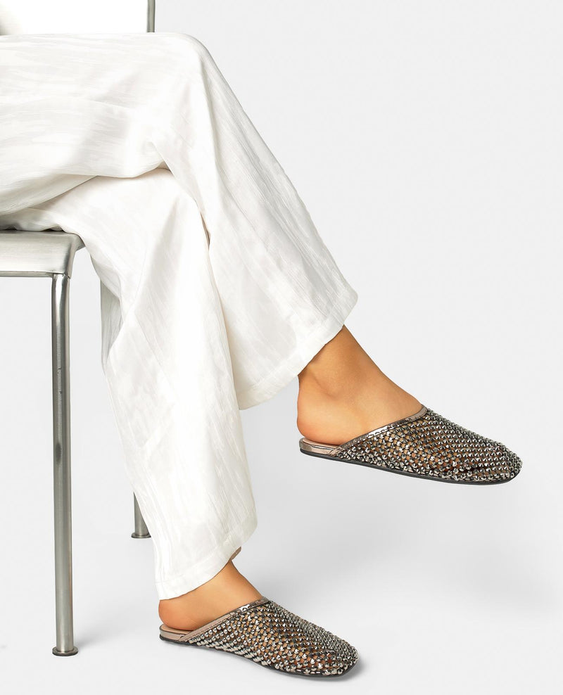 SANDALIA PLANA MULE MALLA