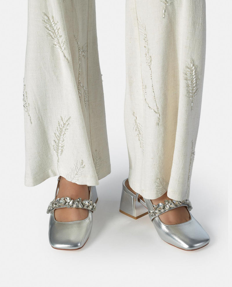 ZAPATO DESTALONADO TIRA CON JOYA