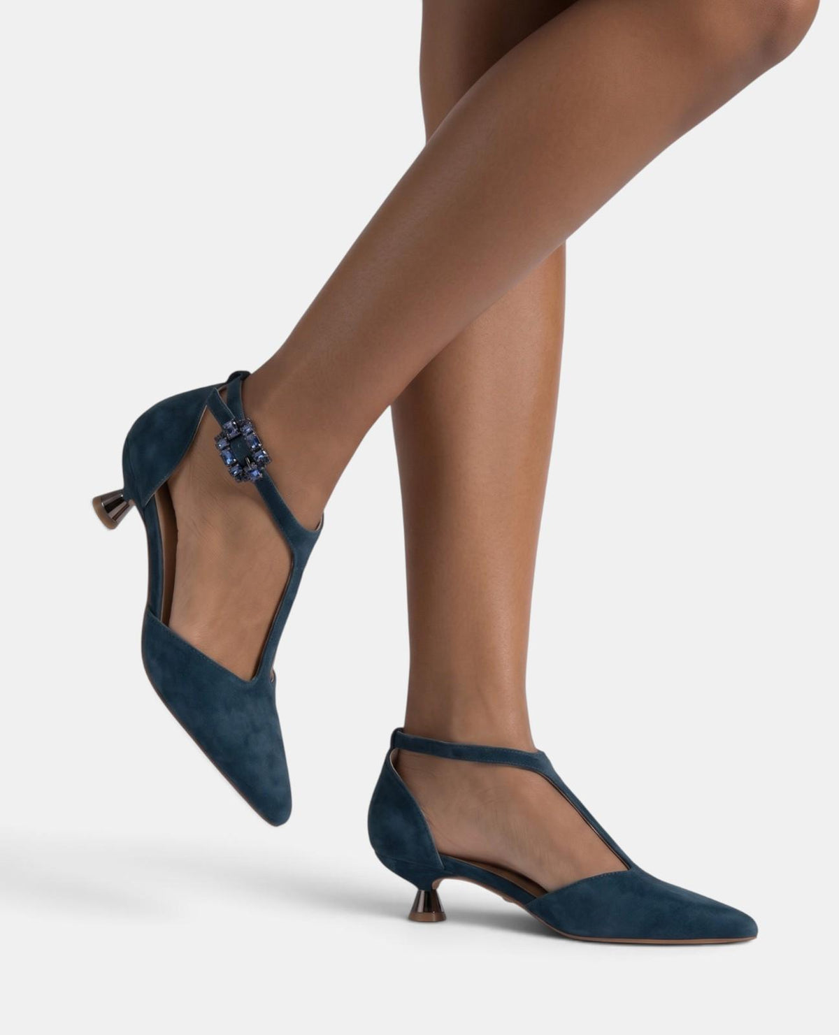 SCARPA CON TACCO "CHUPETE" IN PELLE SCAMOSCIATA
