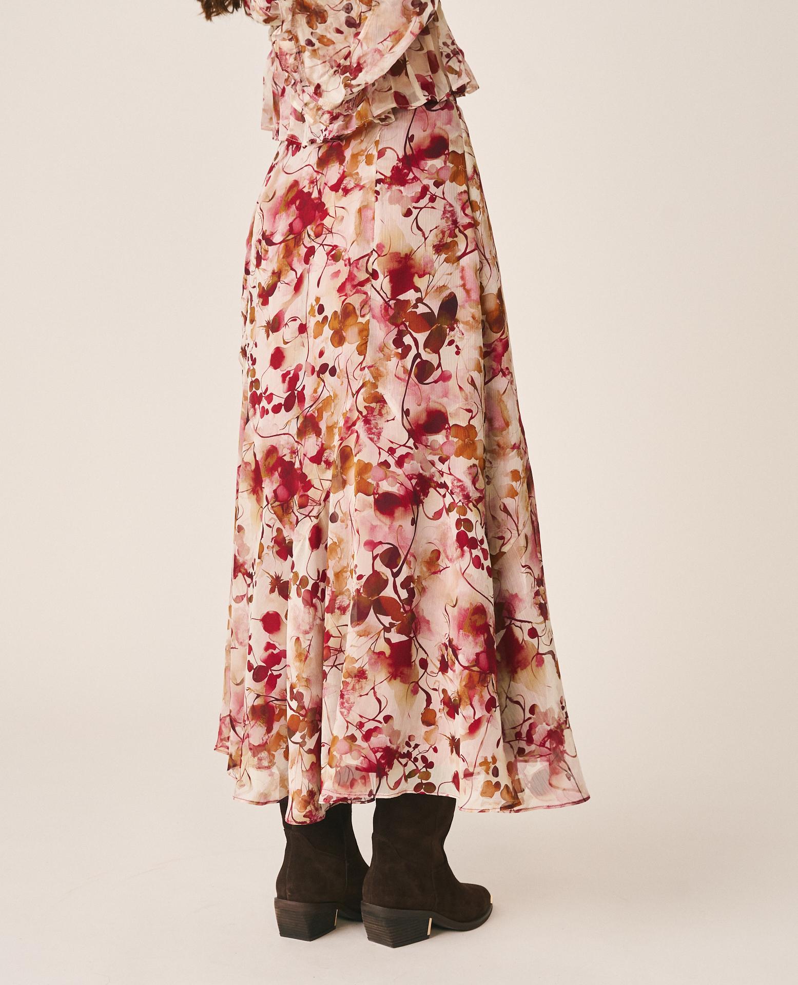 FALDA MIDI FLORAL