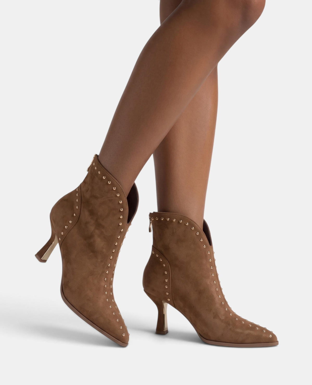 NAPA LEATHER ANKLE BOOTS WITH STUDS