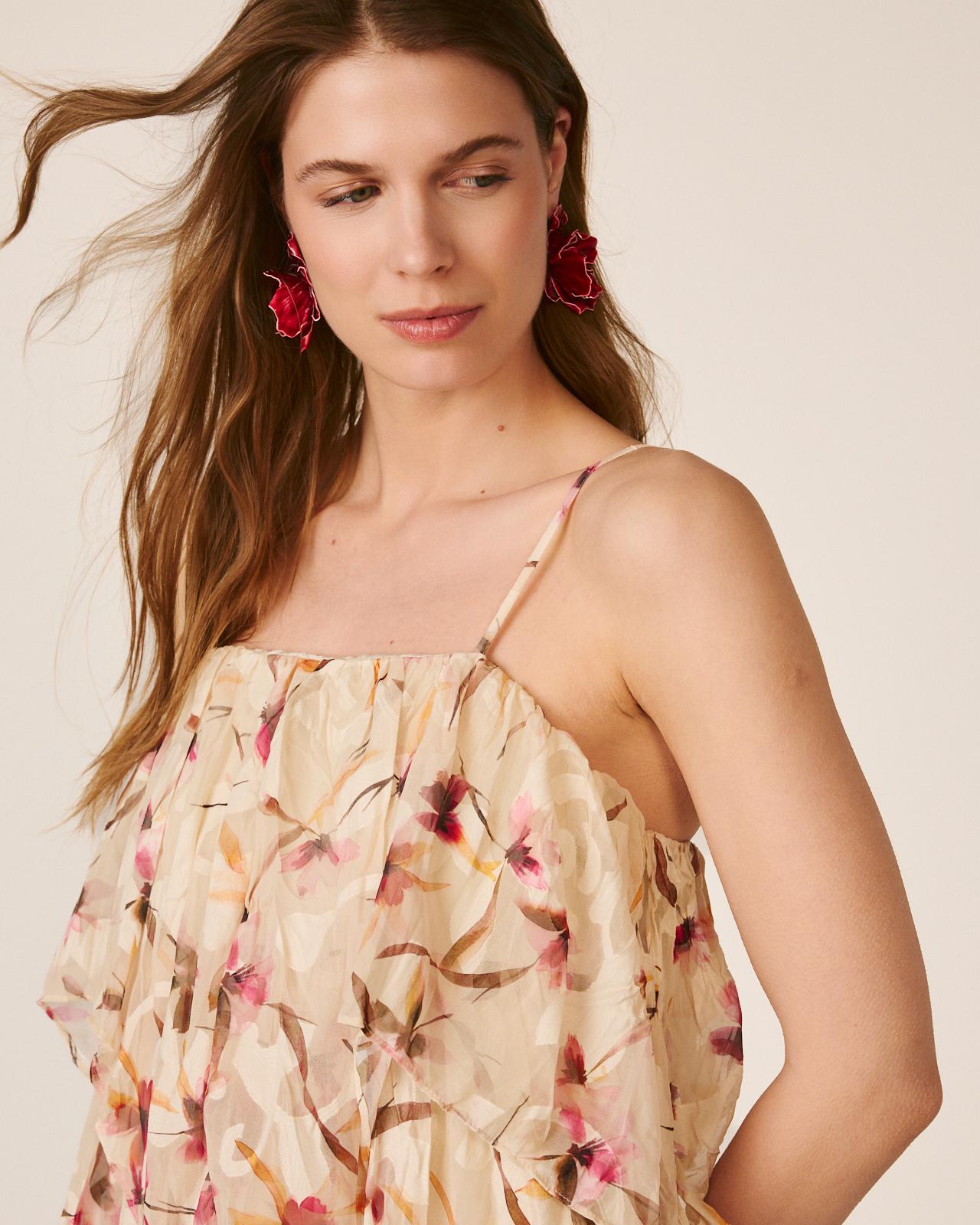 VESTIDO DE GASA FLORAL