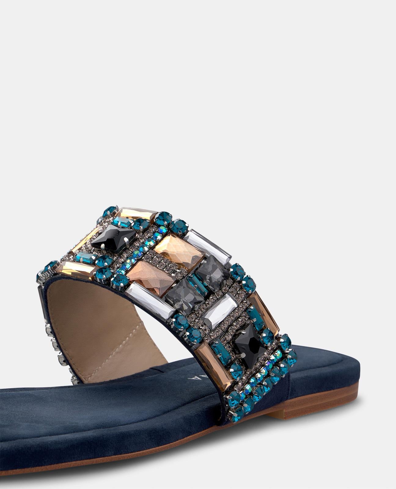 SQUARE TOE BEADED SANDAL