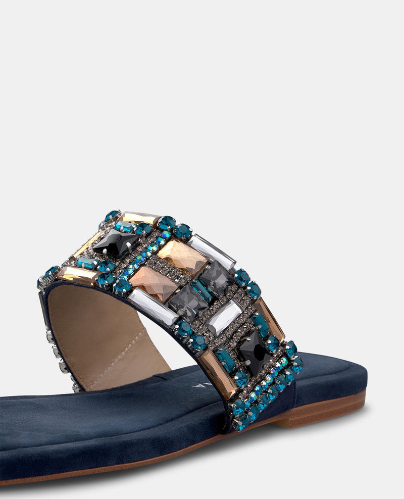 SQUARE TOE BEADED SANDAL