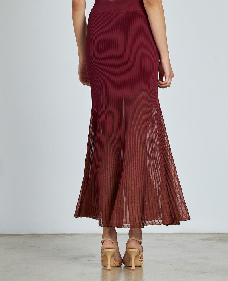 FALDA SEMITRANSPARENTE METALIZADA