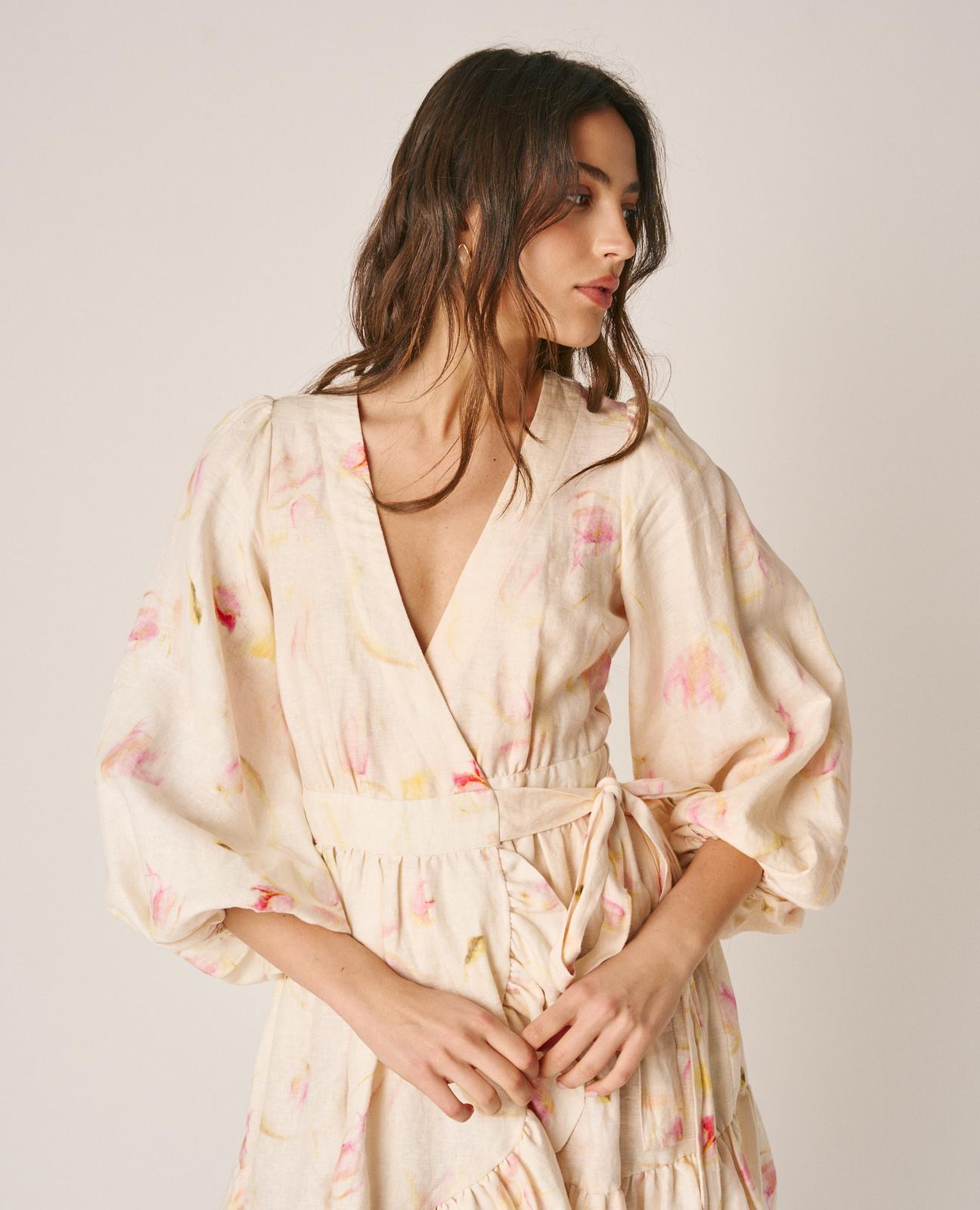 VESTIDO CORTO ESTAMPADO LAZO