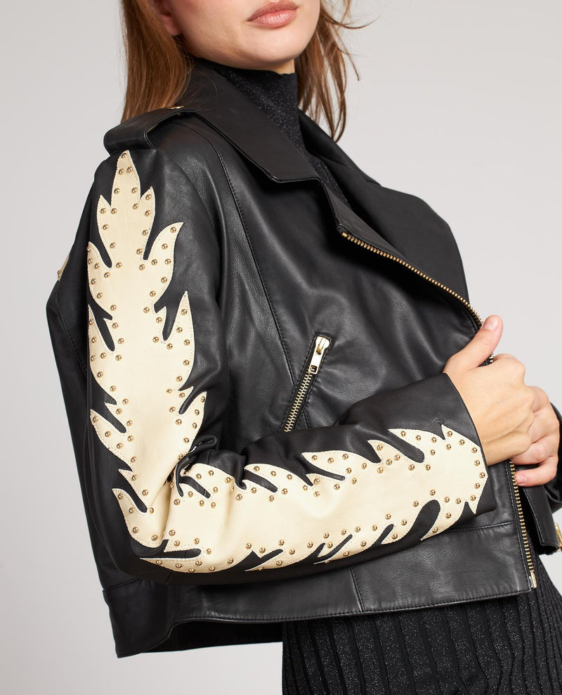 BIKER LEATHER FLAMES