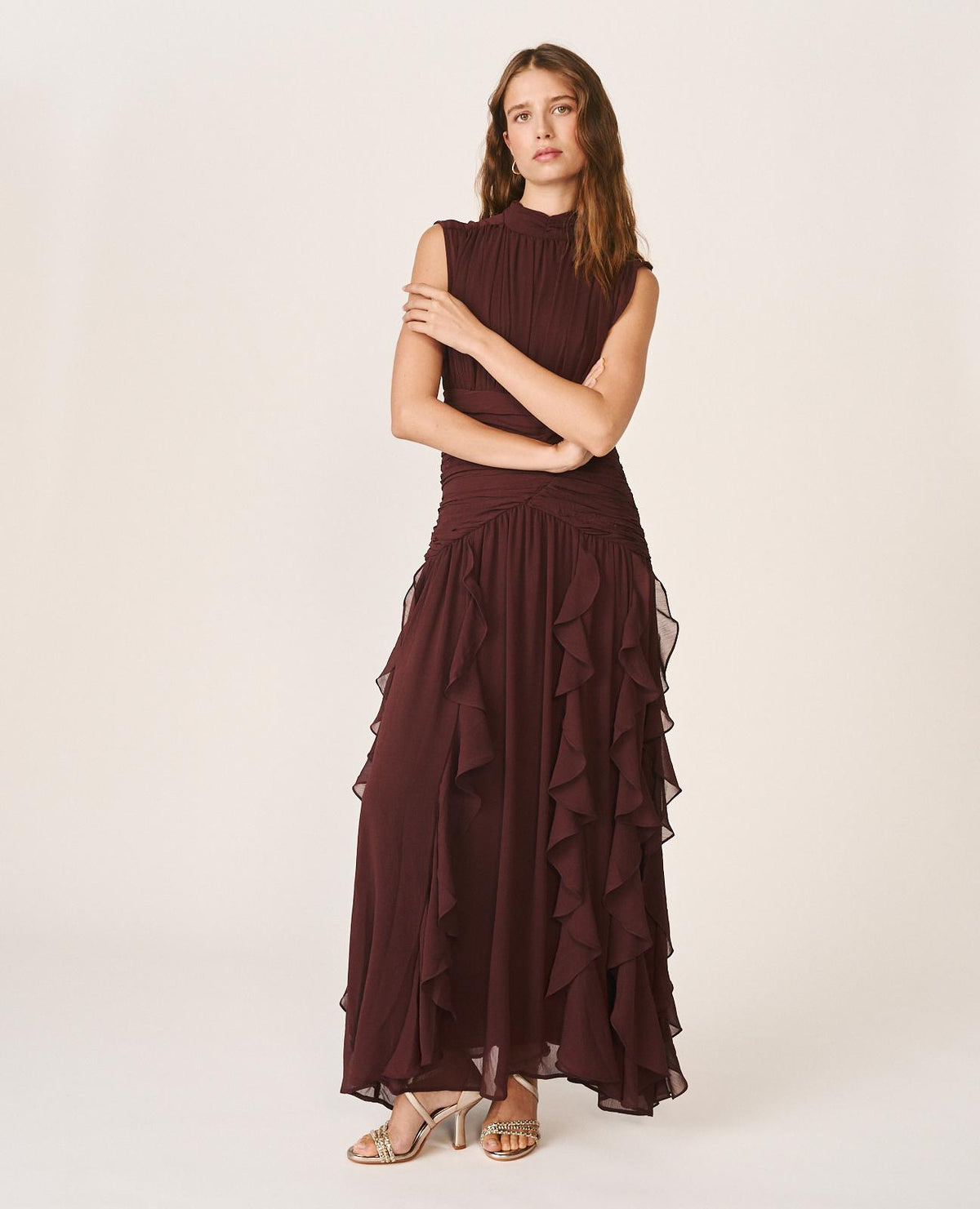 VESTIDO LARGO VOLANTES