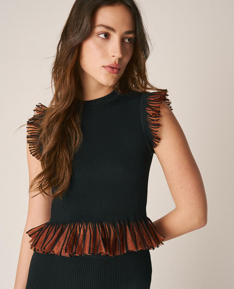 TOP VOLANTES METALIZADO