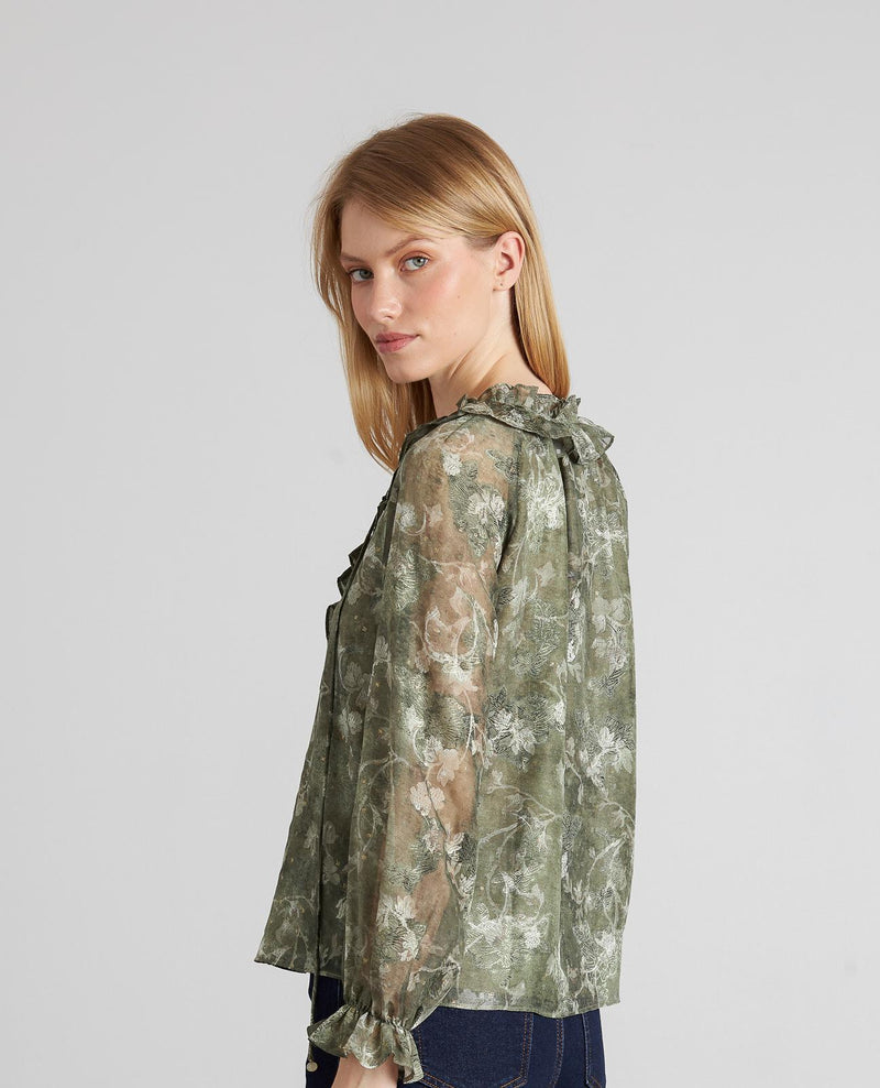 BLUSA CUELLO VOLANTES