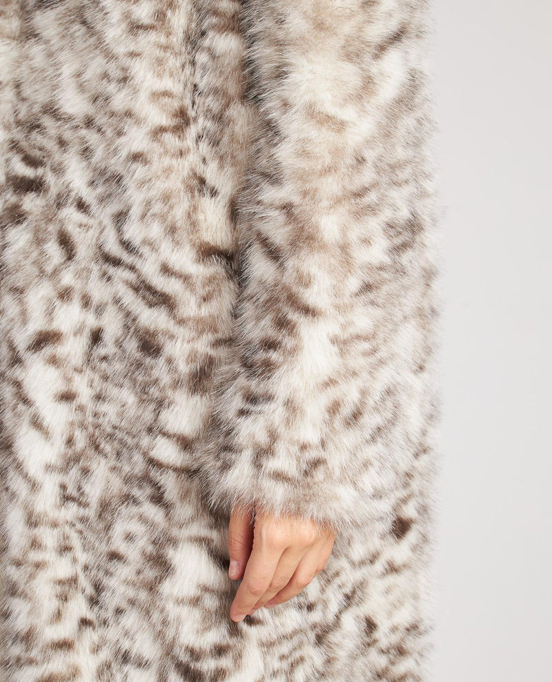 PRINTED FUR COAT