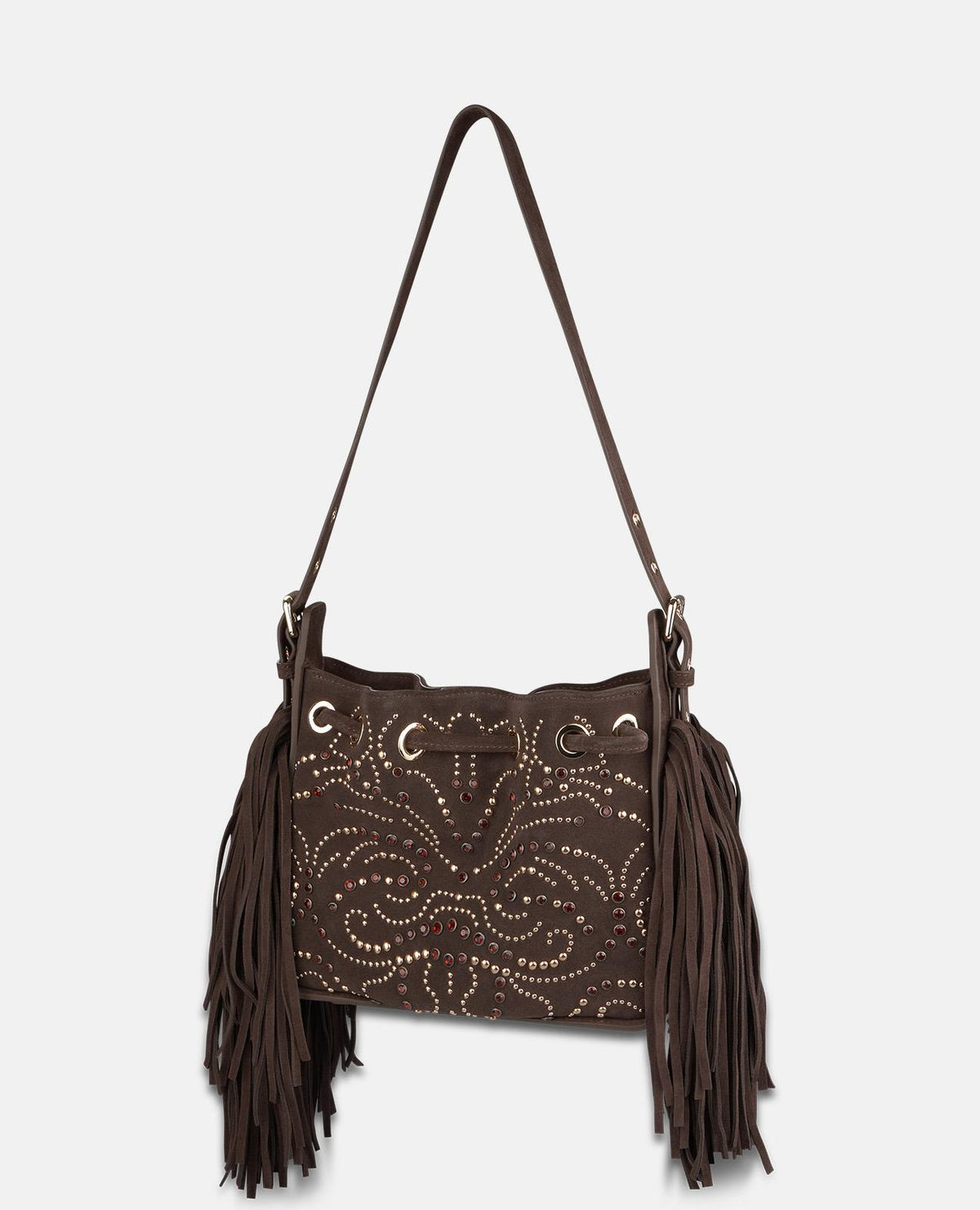 BORSA IN PELLE SERRAGE CON STRASS