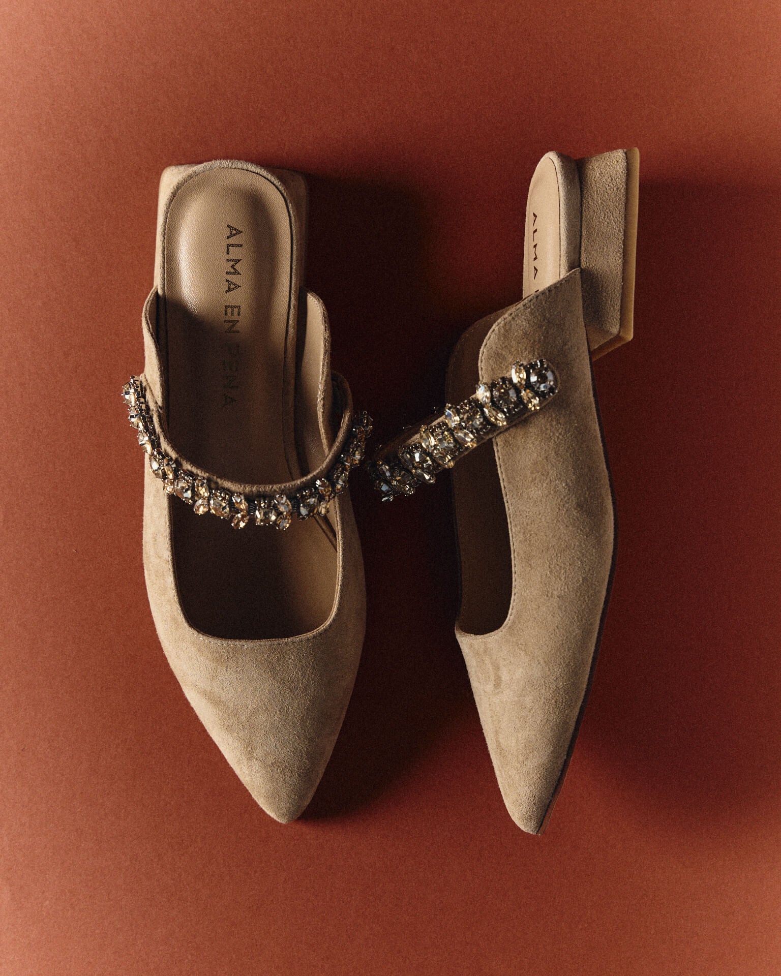 ZAPATO DESTALONADO TIRA PEDRERÍA