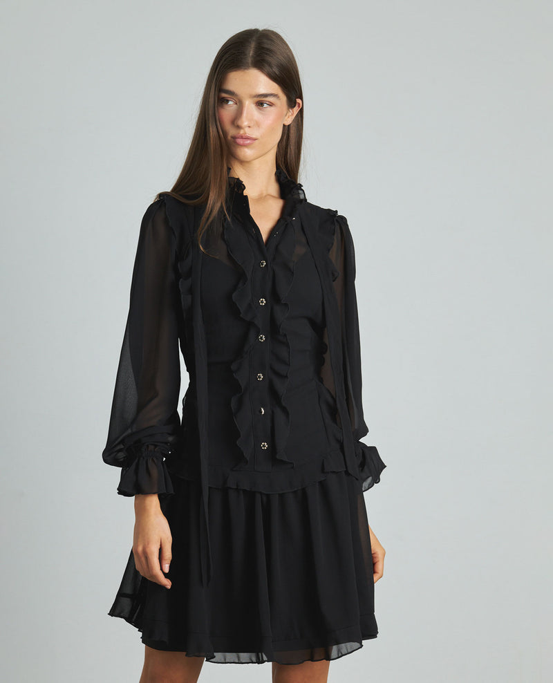 VESTIDO CORTO VOLANTES