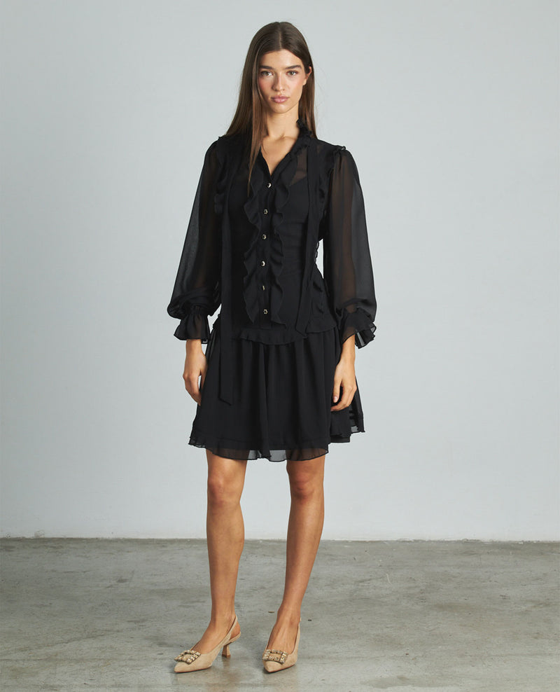 VESTIDO CORTO VOLANTES