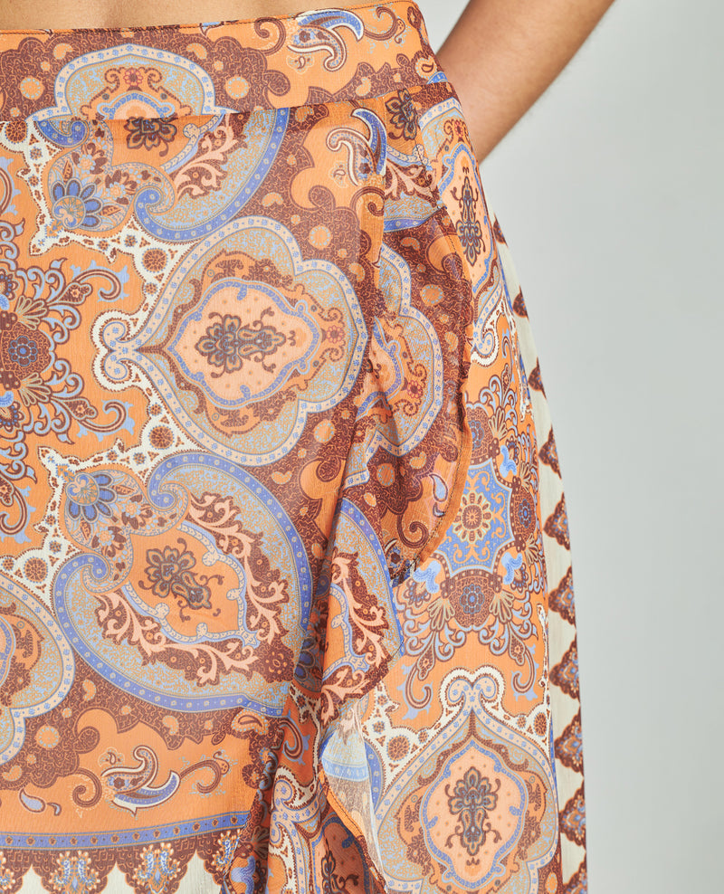 FALDA ESTAMPADA VOLANTES