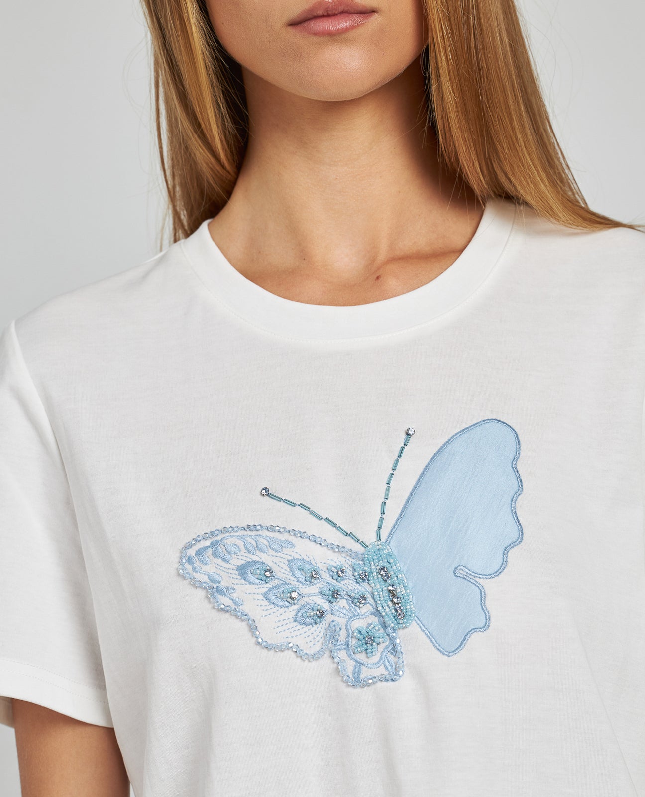 T-SHIRT PAPILLON BRODÉ