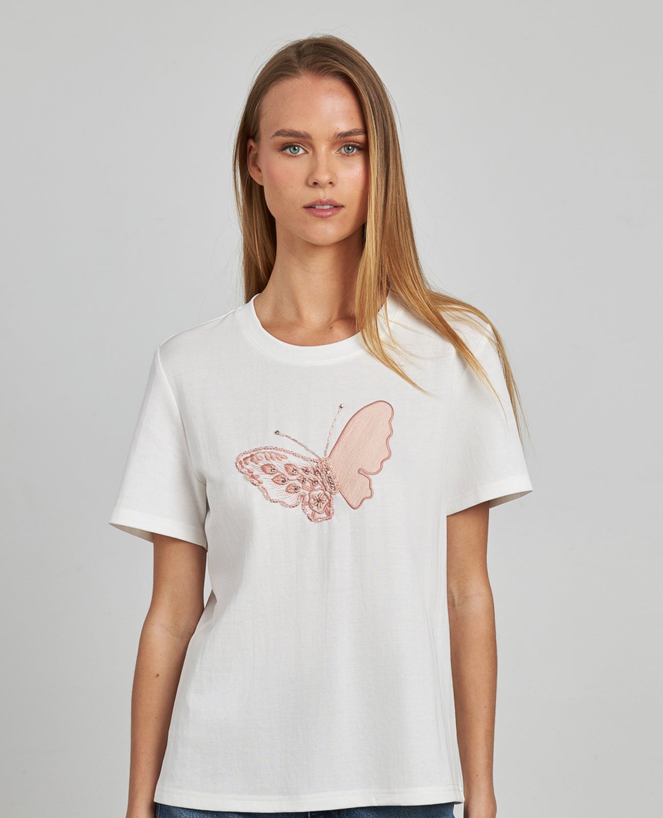 T-SHIRT PAPILLON BRODÉ