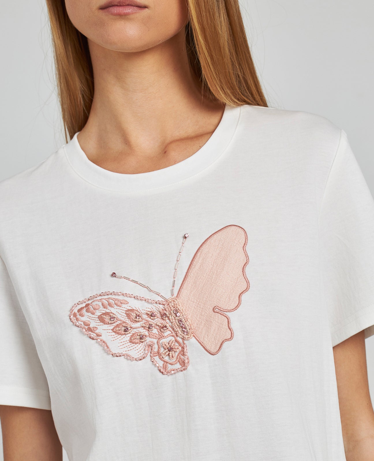 T-SHIRT PAPILLON BRODÉ