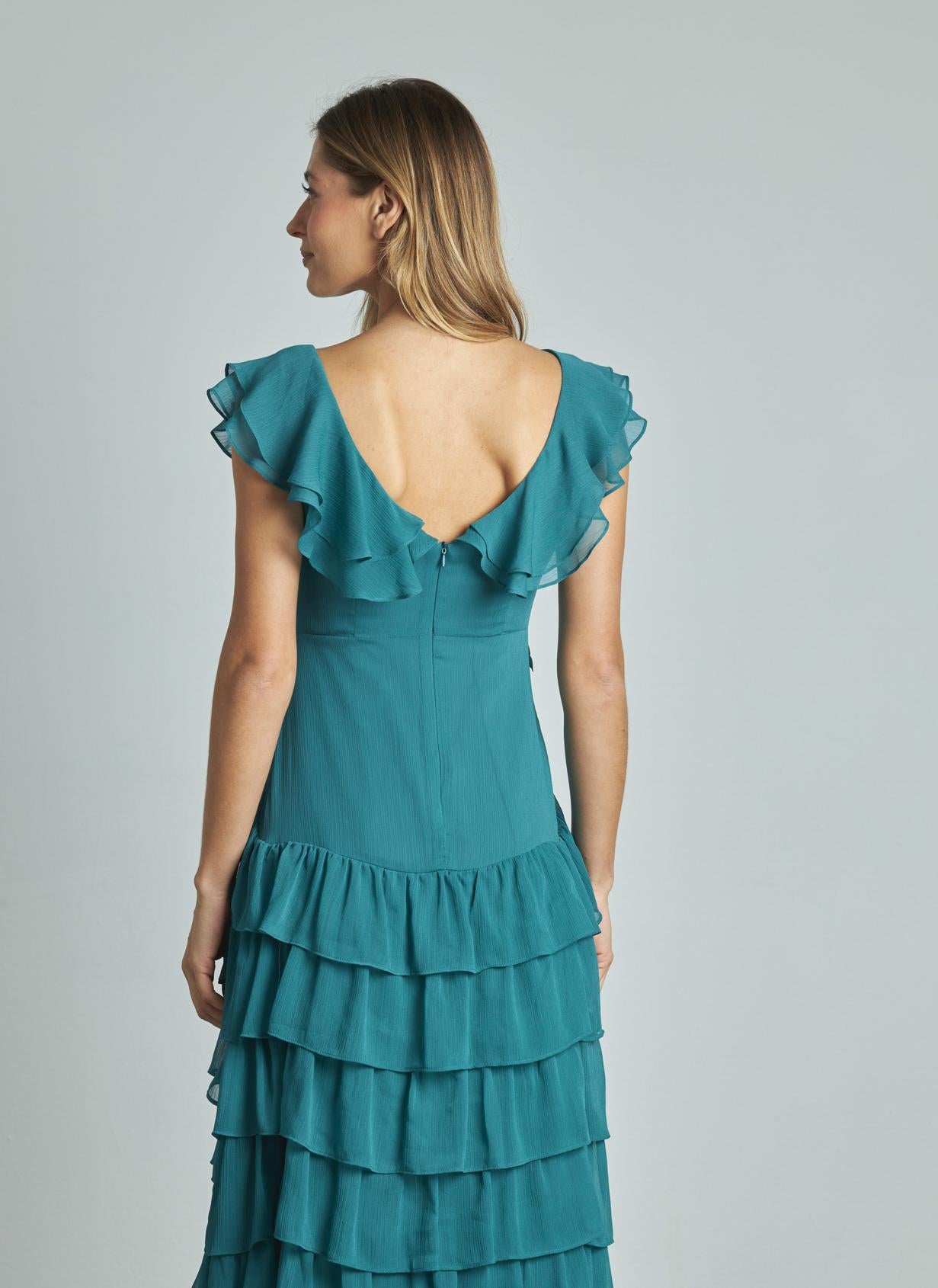 VESTIDO TIRANTES CON VOLANTES