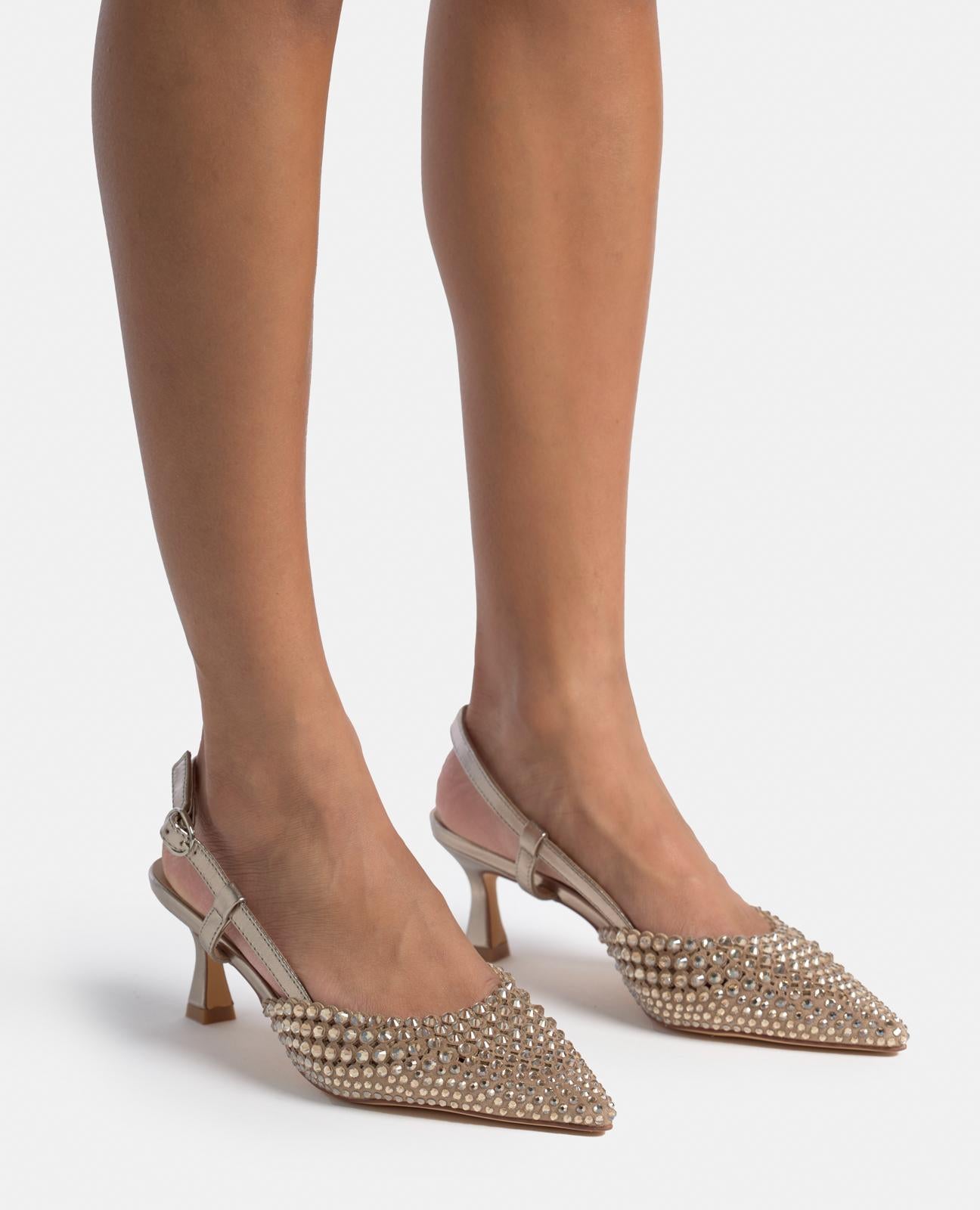 HEELED WITH RHINESTONES