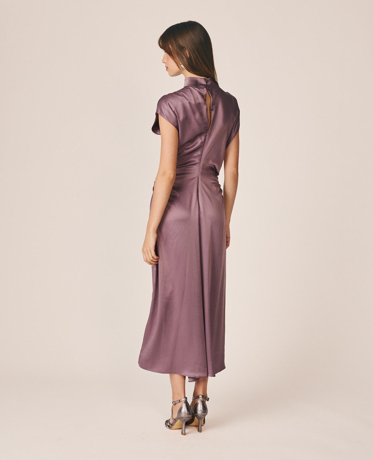 VESTIDO LARGO CREPE SATÉN