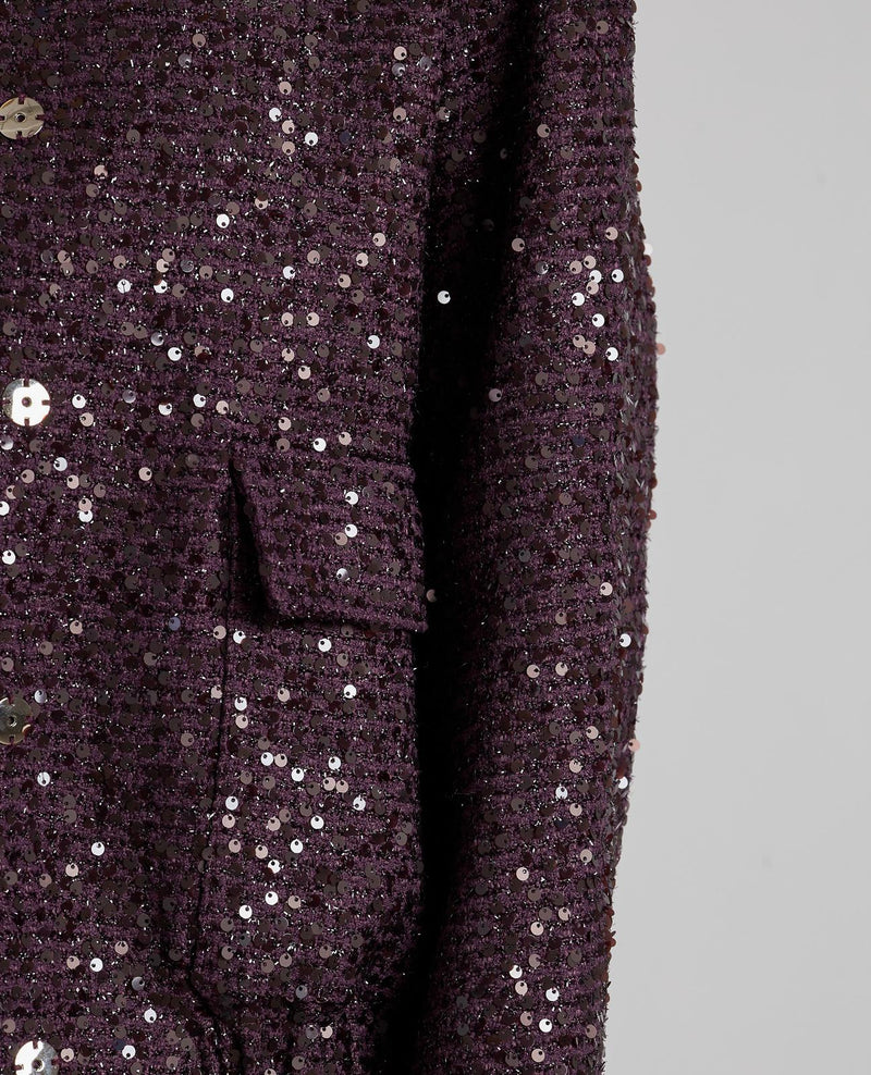 SEQUINED BOMBER JACKET