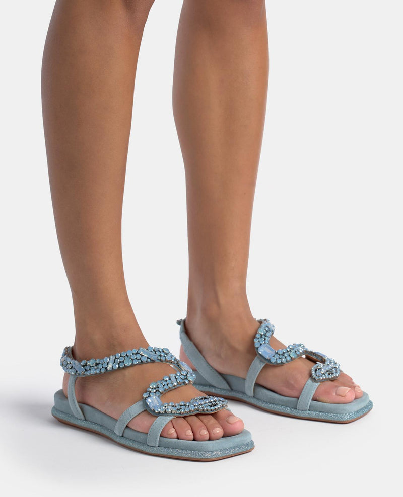 SANDALIA DE SERPIENTE PLANA