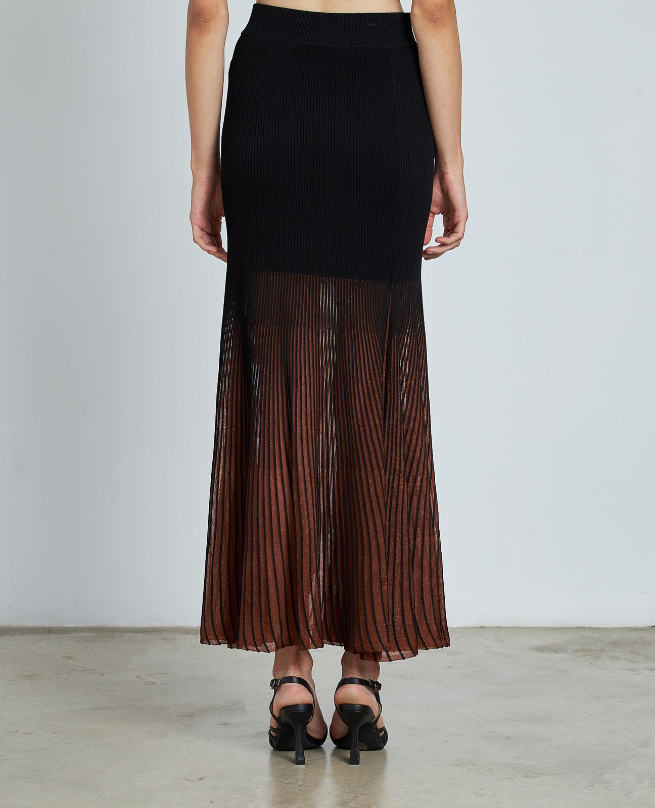 FALDA SEMITRANSPARENTE METALIZADA