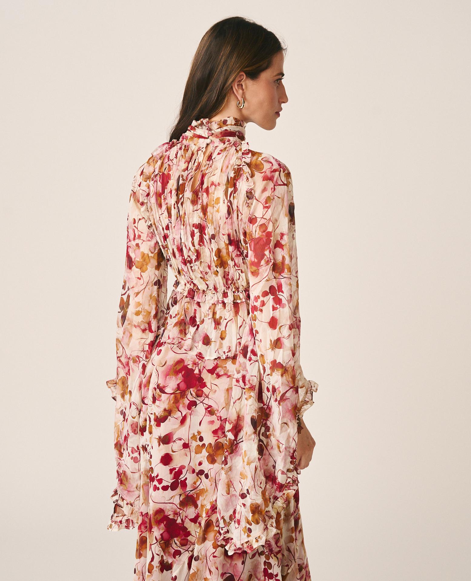 BLUSA PLISADA FLORAL