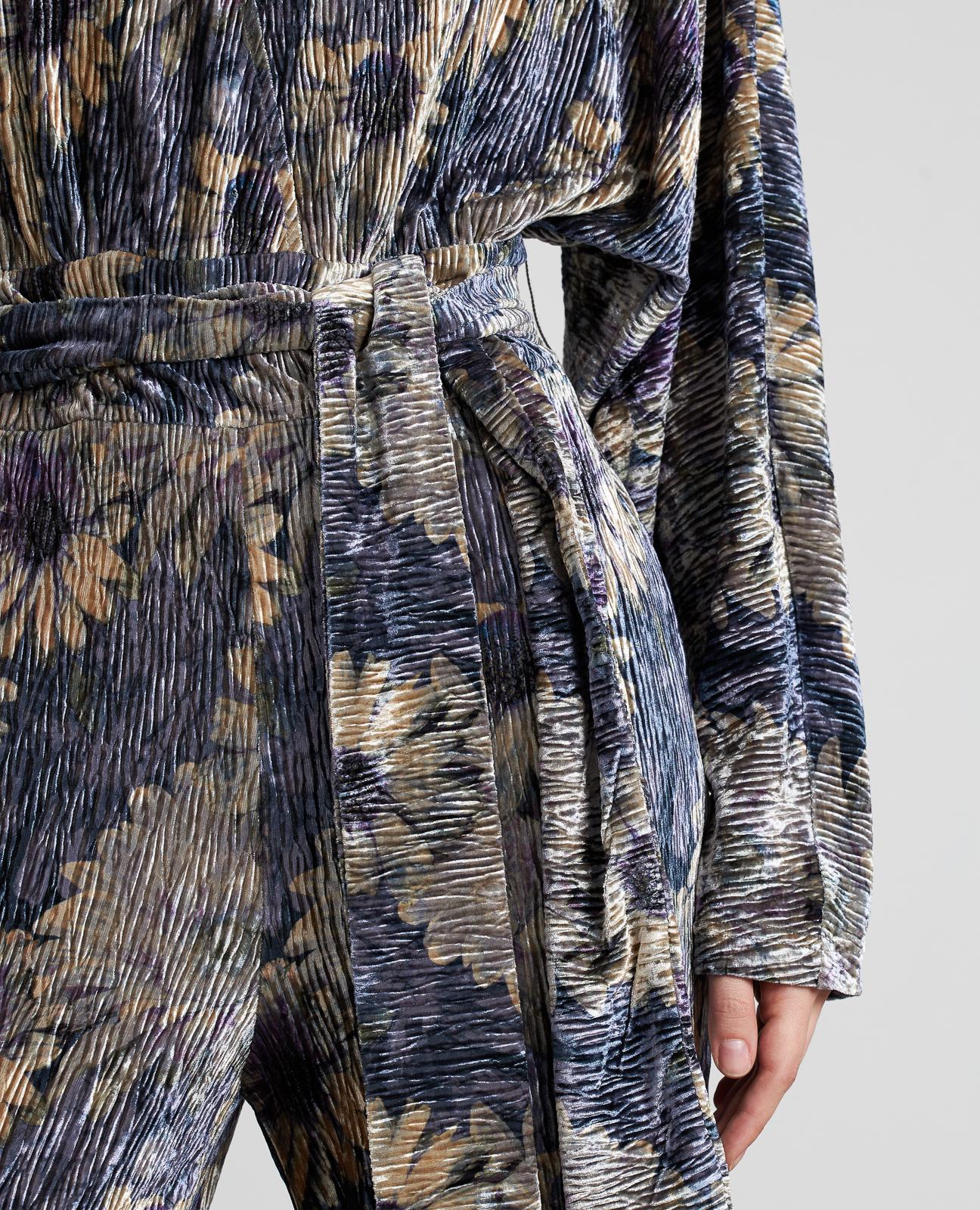 PRINTED RUFFLED JUMPSUIT