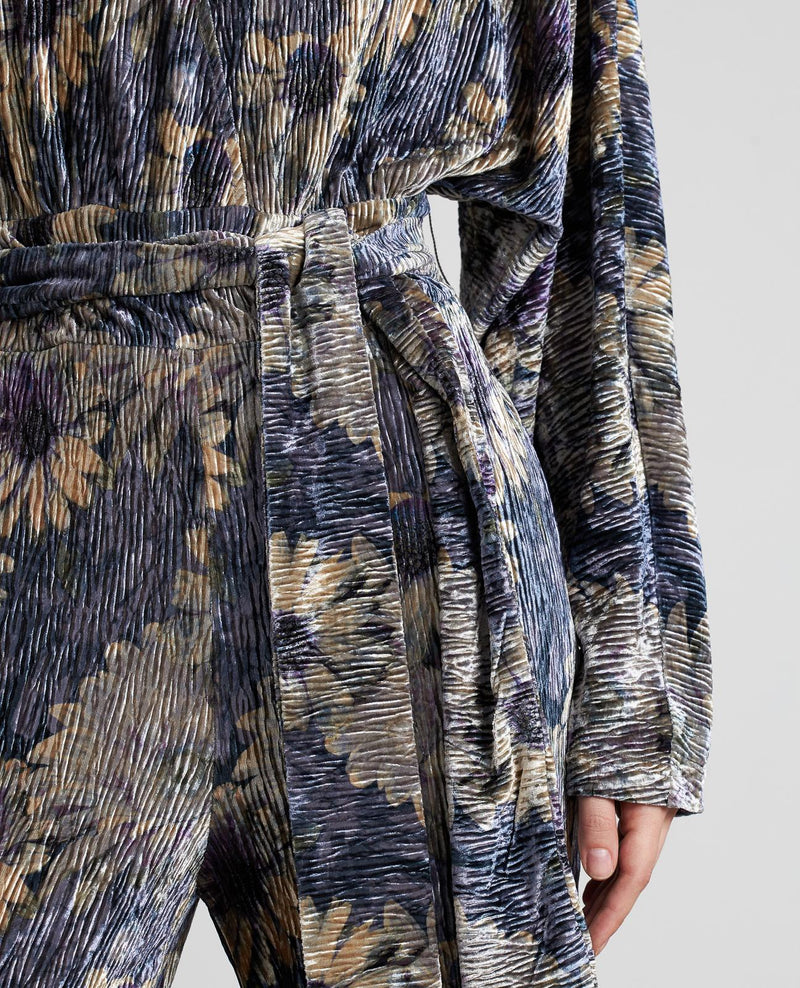 PRINTED RUFFLED JUMPSUIT