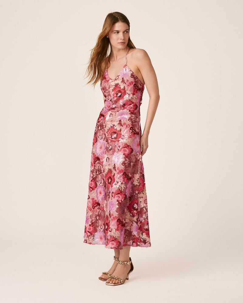 VESTIDO MIDI DE LANTEJOULAS