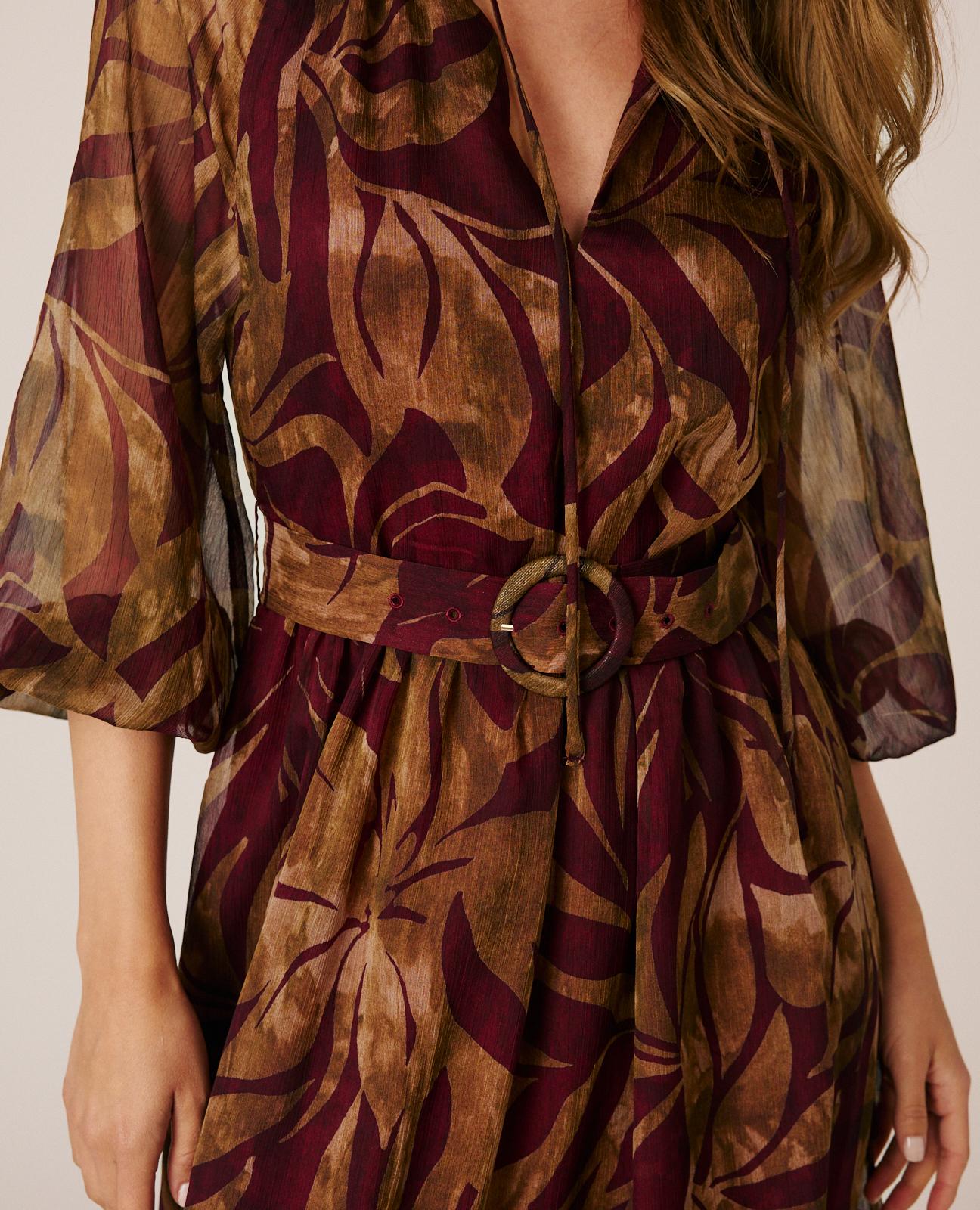 VESTIDO MIDI GASA FLORAL