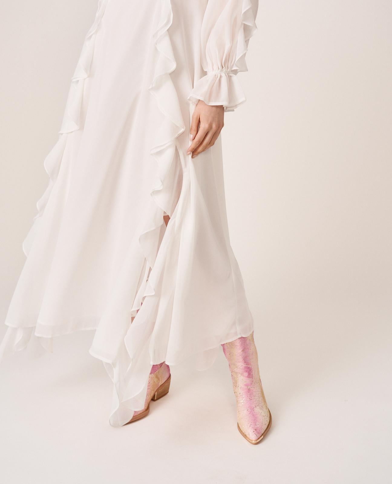 VESTIDO MIDI MANGA LARGA