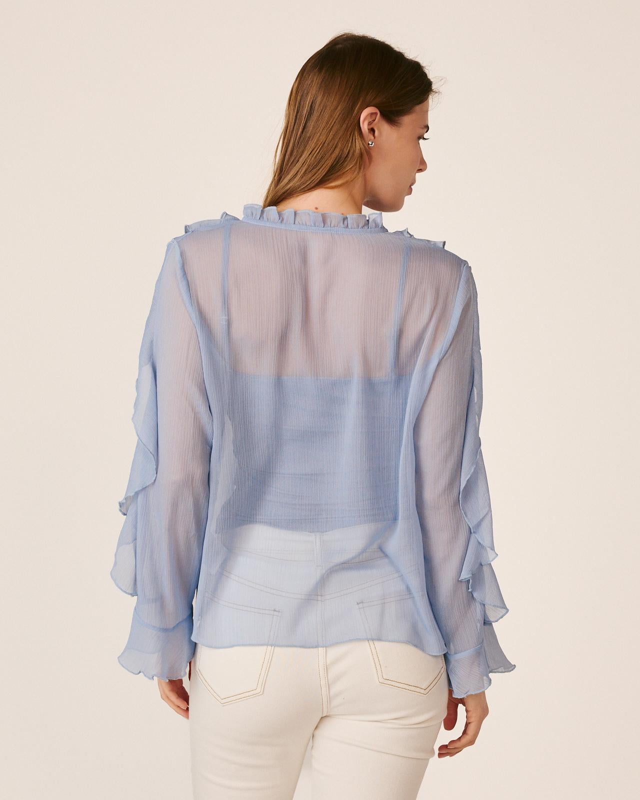 BLUSA CON VOLANTES