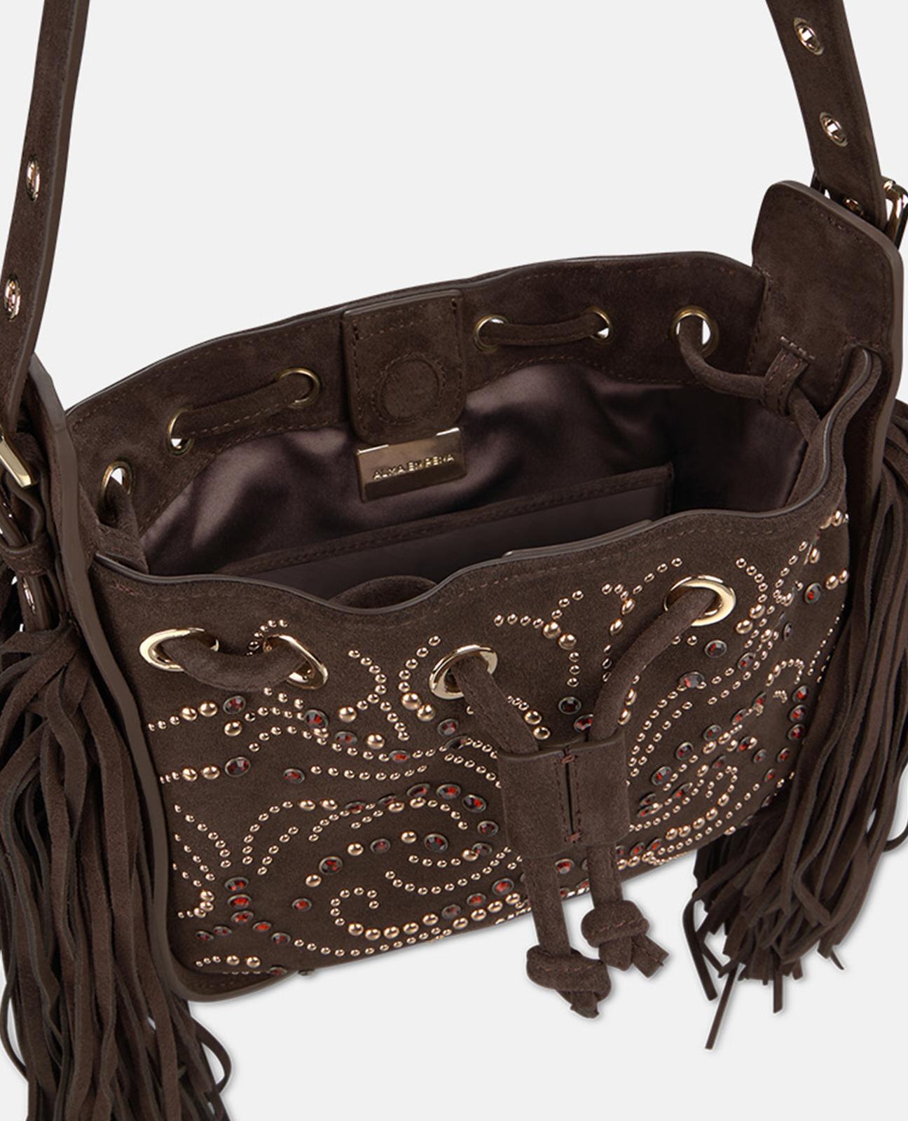 BOLSO PIEL SERRAJE CON PEDRERÍA
