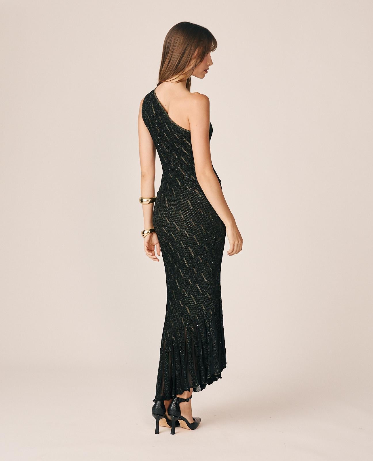 VESTIDO MIDI CANALÉ FANTASIA CON BRILLO