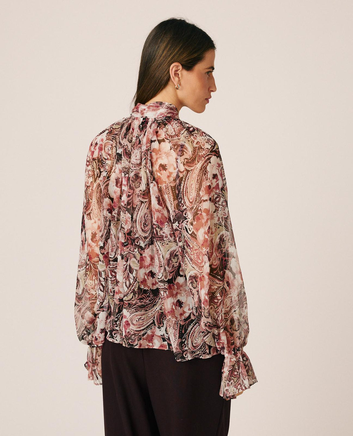 CAMICETTA IN CHIFFON A FIOCHI