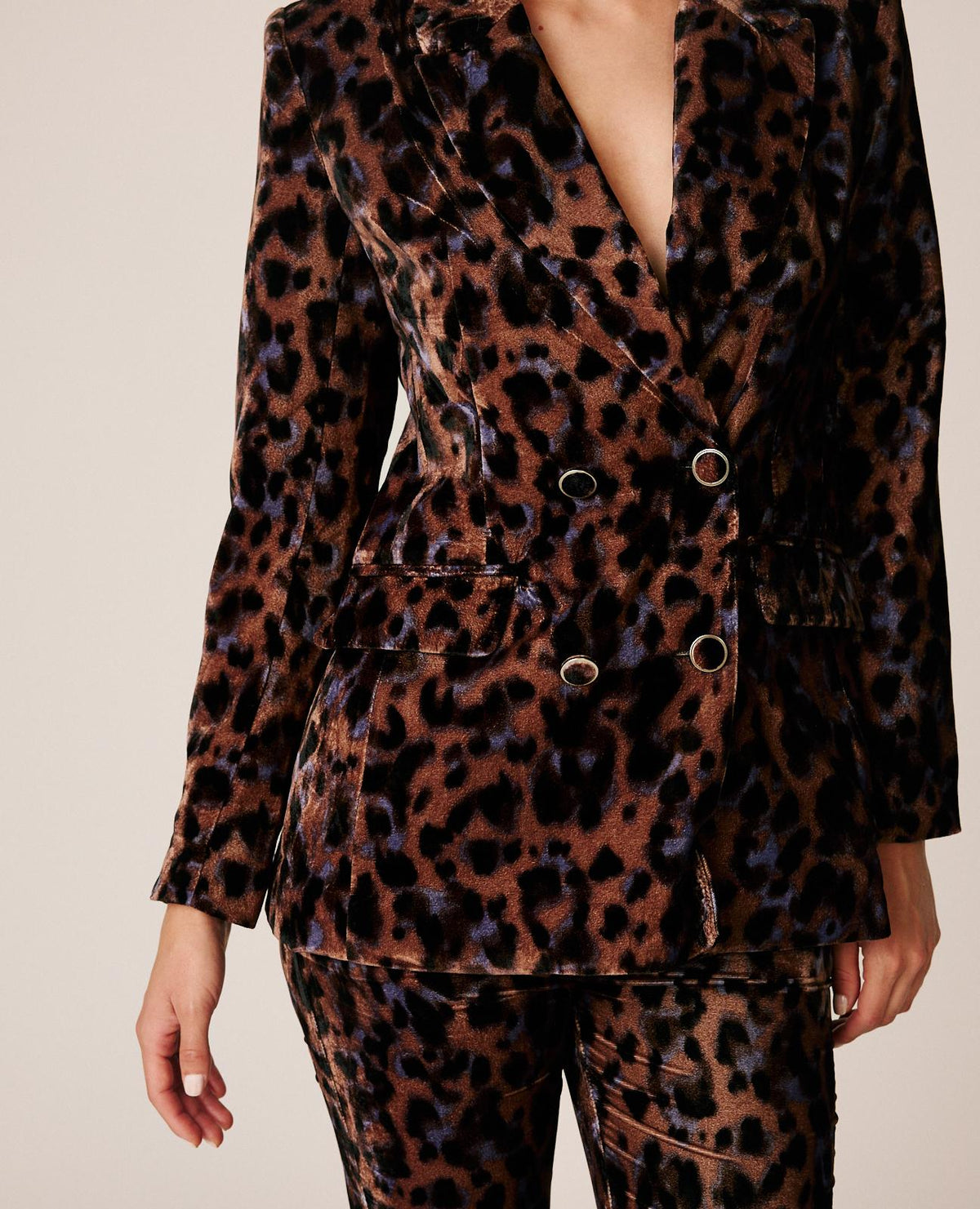 BLAZER TERCIOPELO ESTAMPADA