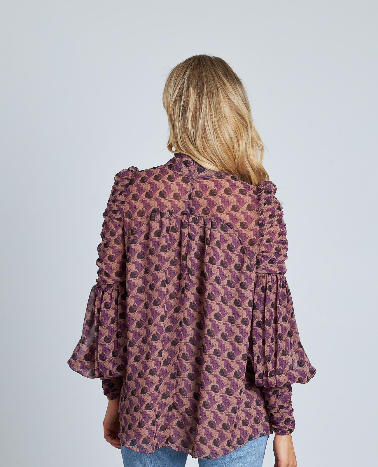 PRINTED BUTTONED BLOUSE