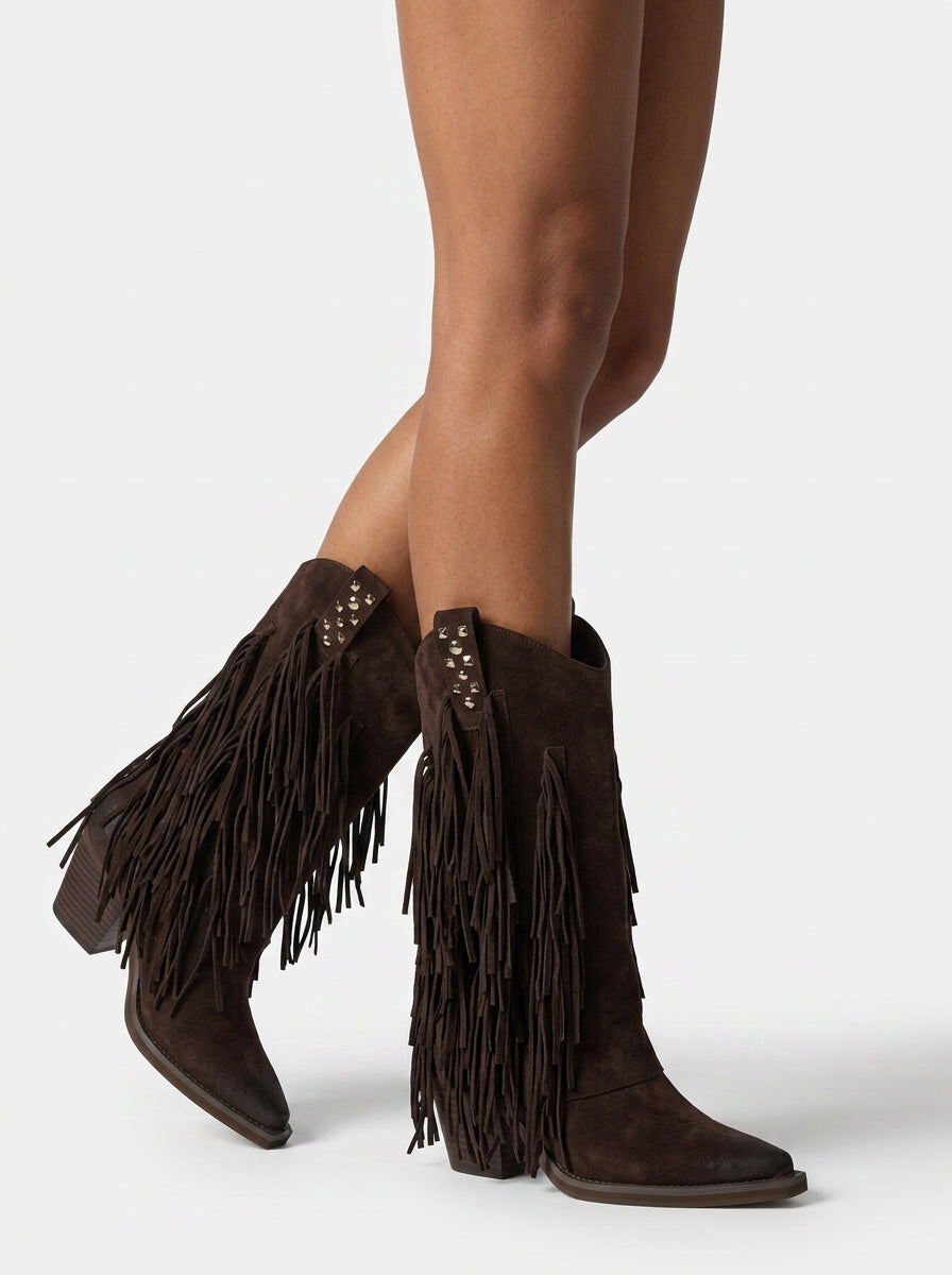 BOTA COWBOY DE ANTE CON FLECOS